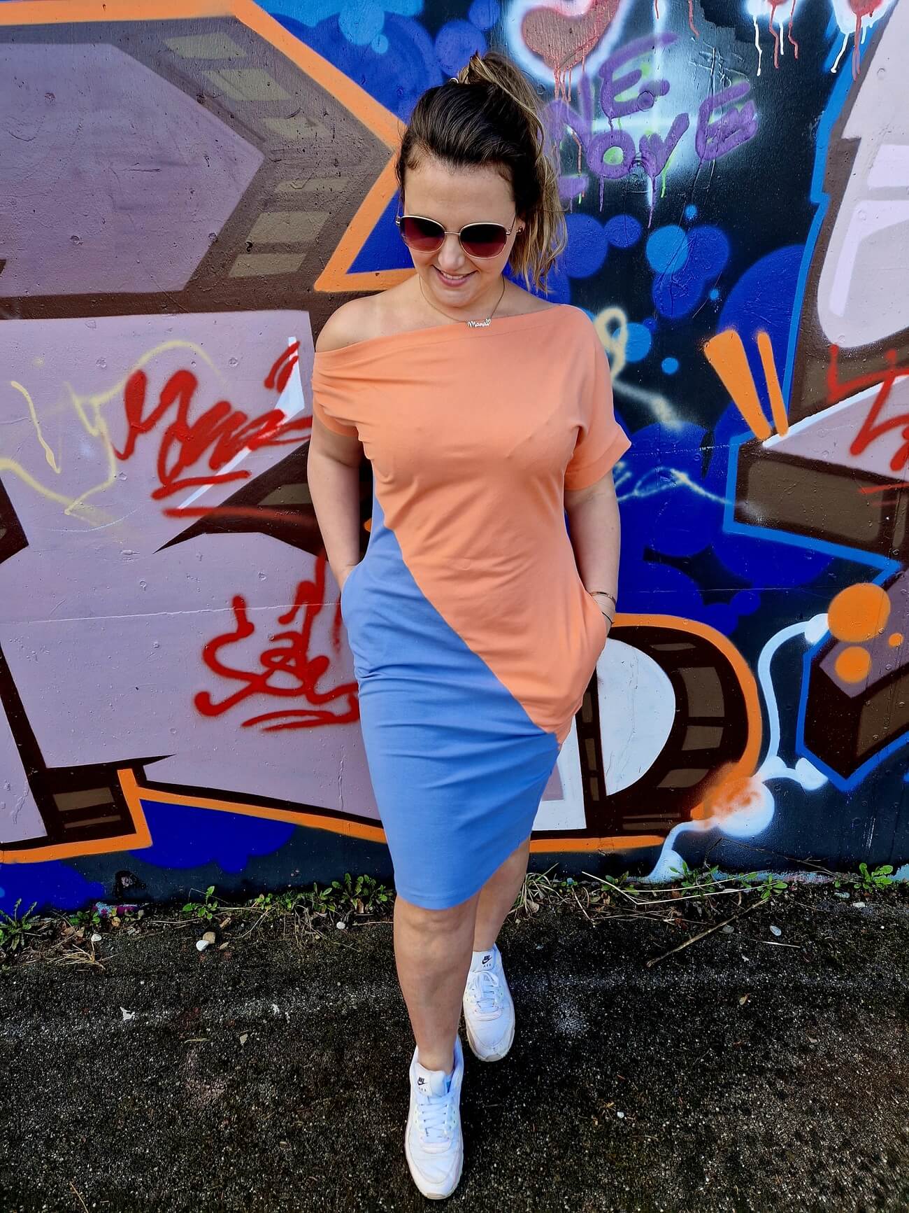 Obleka #50 blue/orange